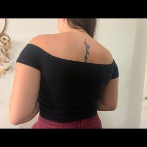 off the shoulder crop top